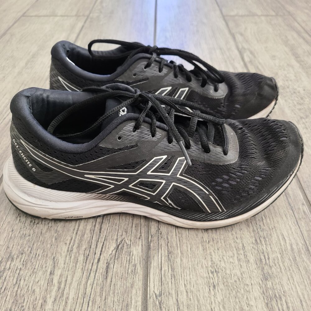 ASICS Amplica running shoes black white womens size 8.5 wide - Picture 3 of 14